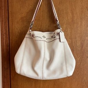 Coach Cream Leather Hobo